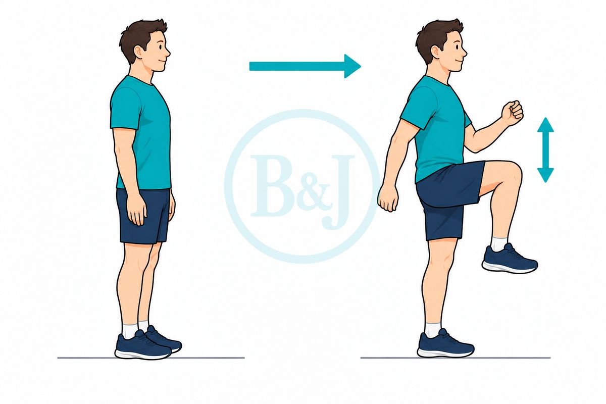 Brisk marching in place
