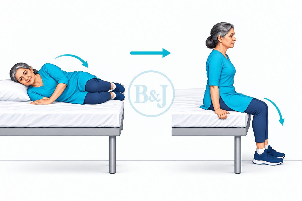 Getting out of bed: log roll