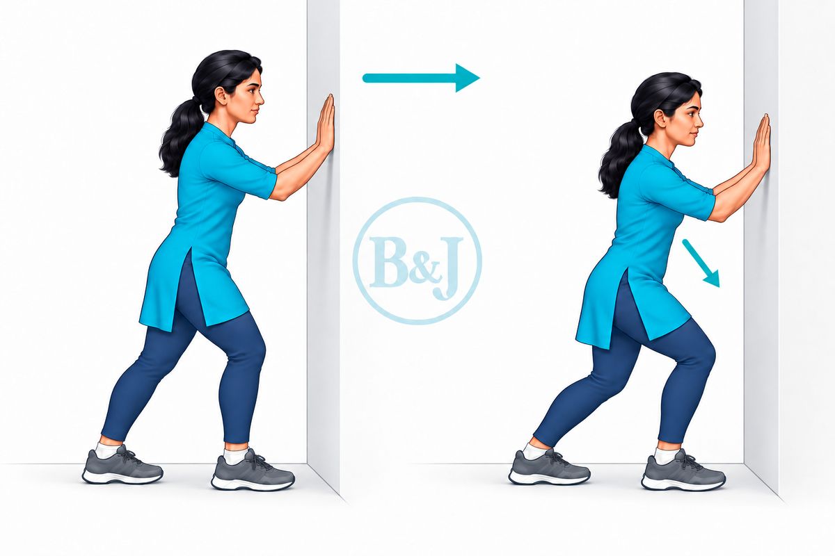 Calf stretch, knee bent