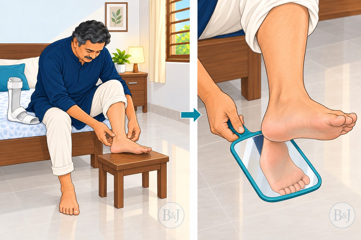 Check the skin of the foot every day