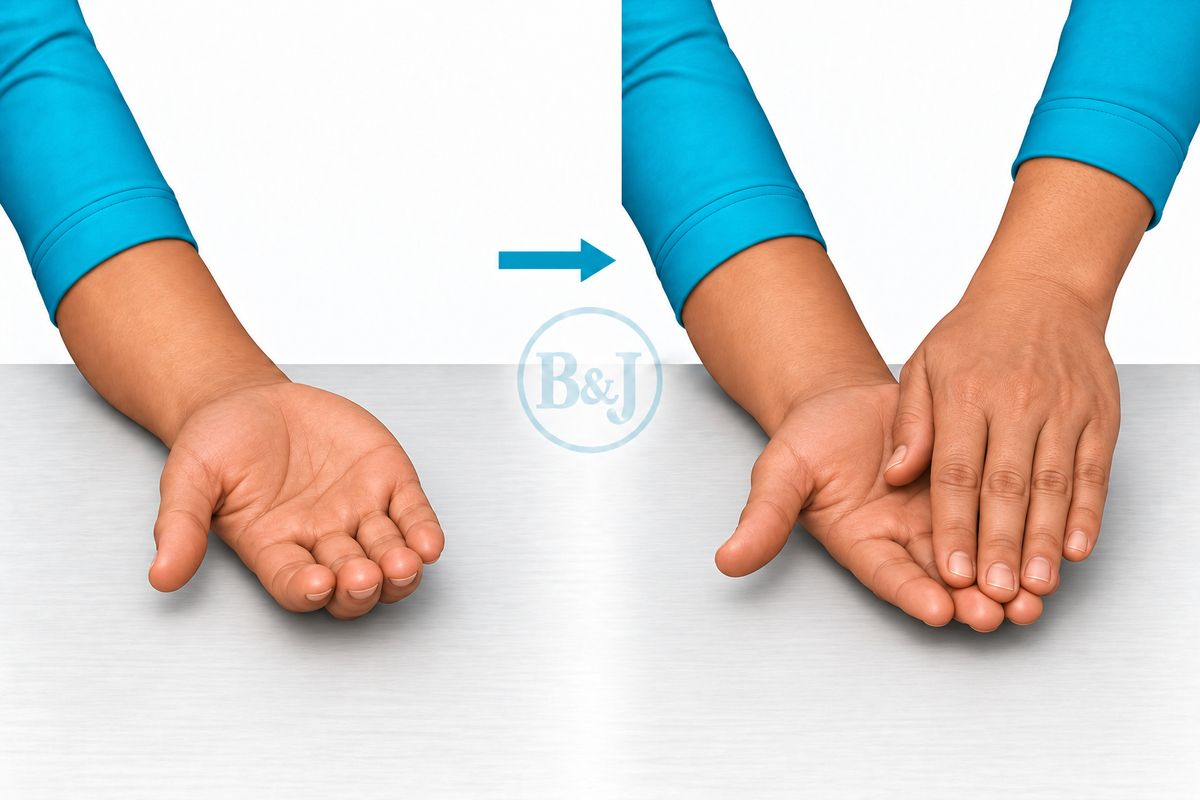 Palm-up finger stretch