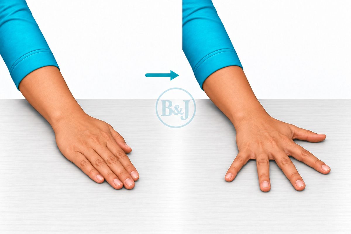 Table-top hand stretch