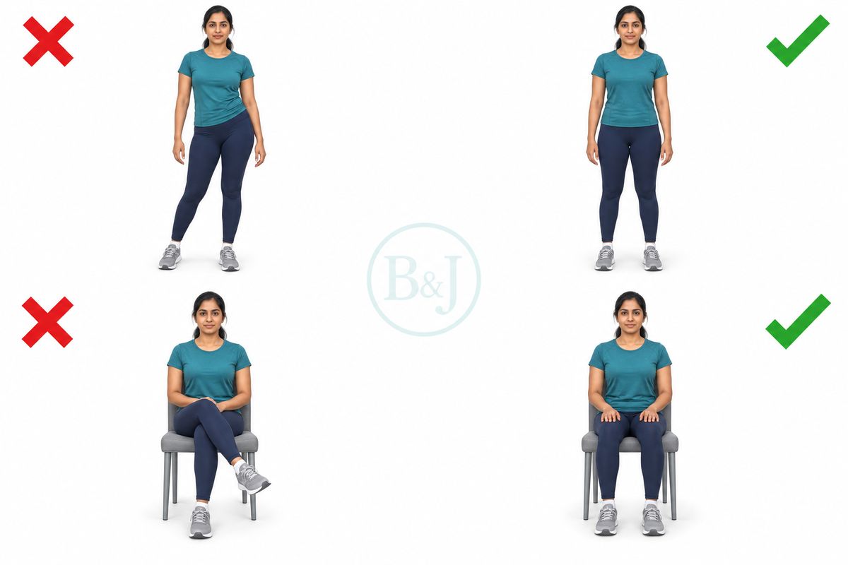 Standing and sitting positions
