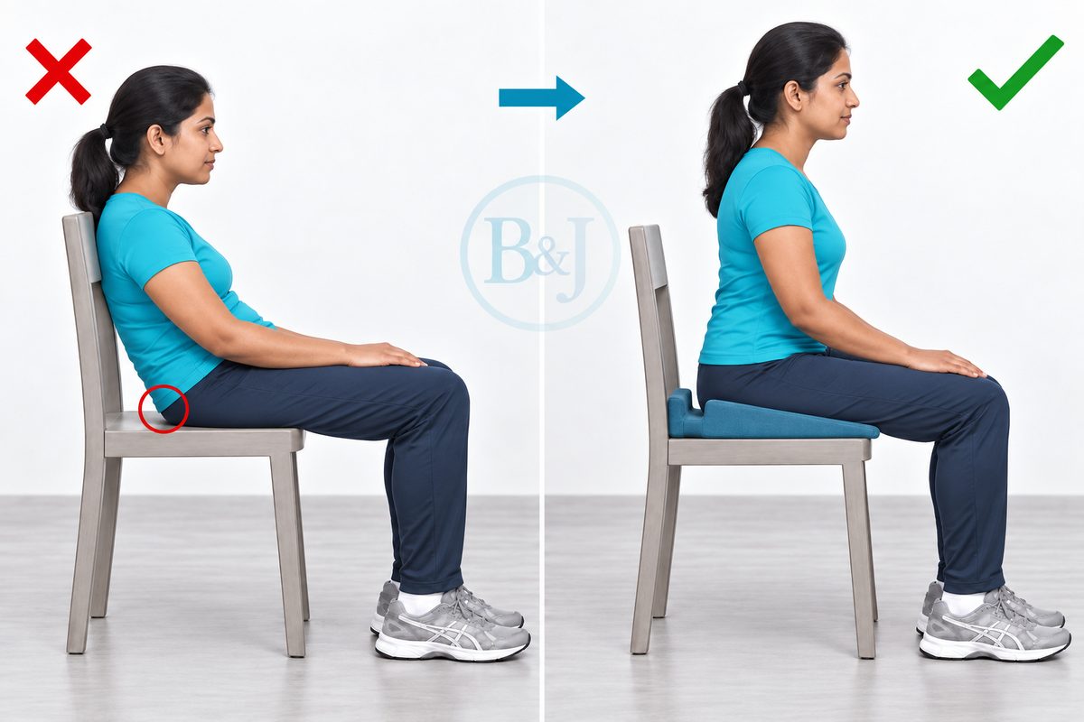 Sitting for tailbone pain
