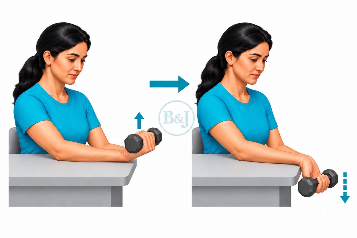 Eccentric wrist flexion