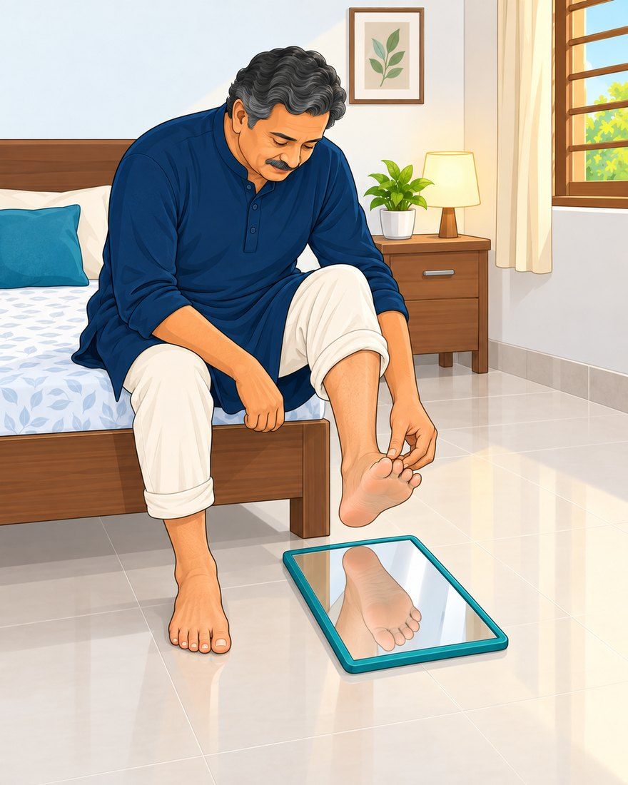 Check both feet every day